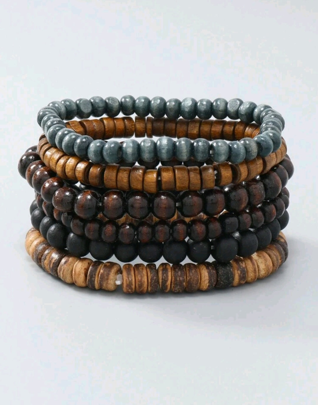 6pcs Mens Bead Bracelets
